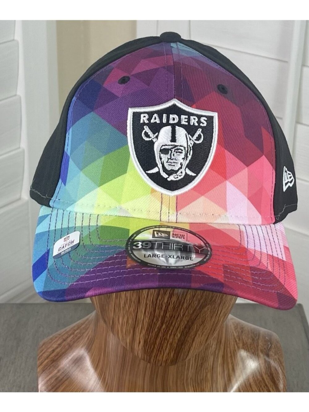 New Era 39Thirty NFL Las Vegas Raiders Crucial Catch Stretch/Flex Hat - L/XL